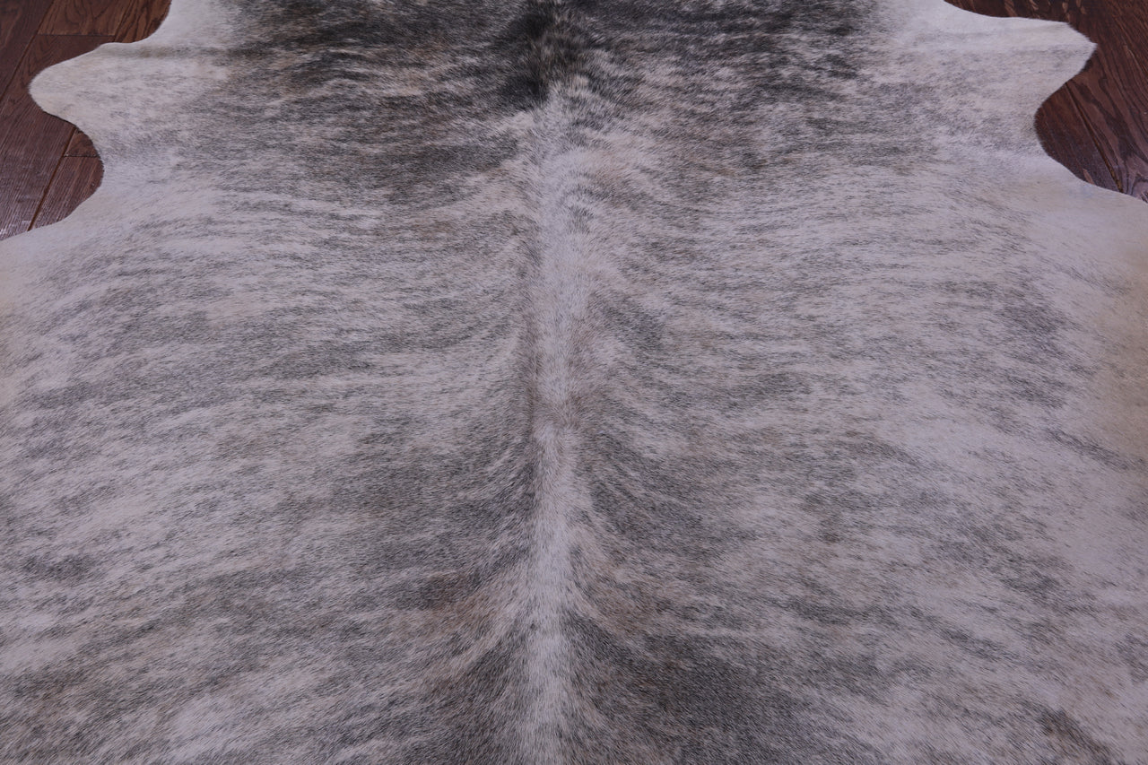 Grey Brindle Natural Cowhide Rug - X-Large 7' 1"H x 6' 0"W