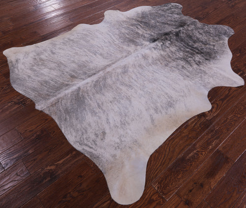 Grey Brindle Natural Cowhide Rug - X-Large 7' 1