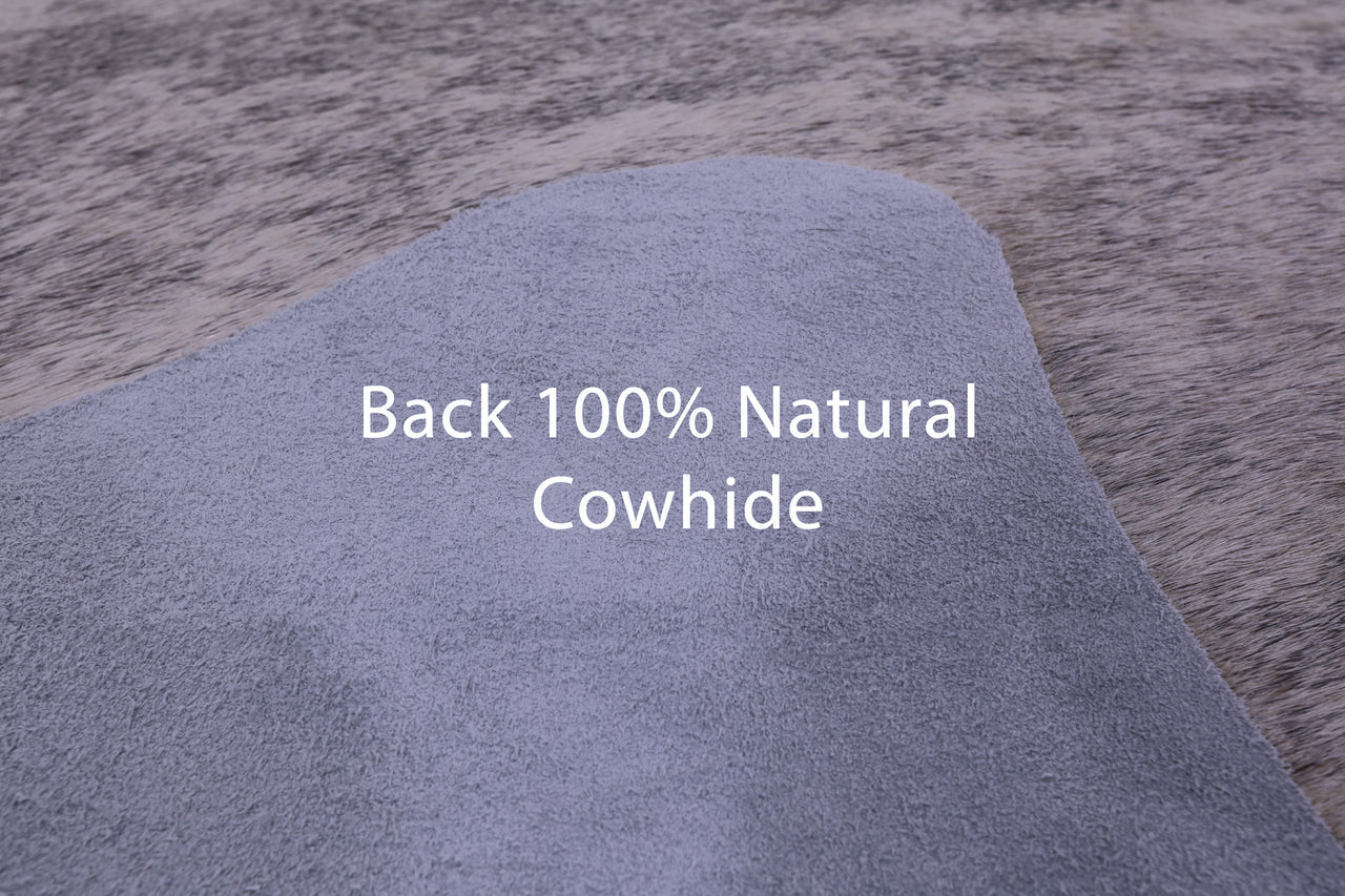 Grey Brindle Natural Cowhide Rug - X-Large 7' 1"H x 6' 0"W