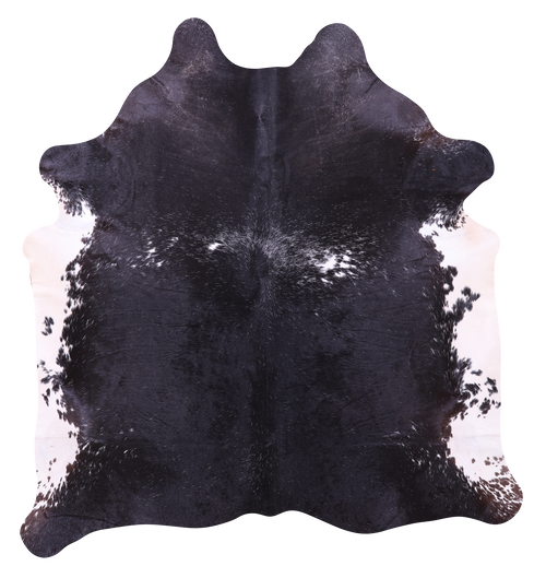 Black & White Natural Cowhide Rug - X-Large 7' 6