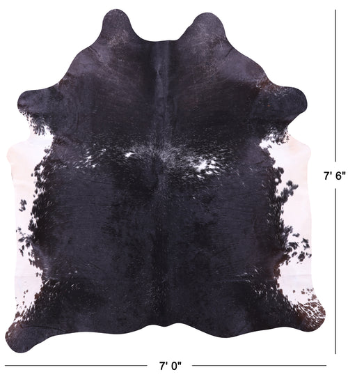 Black & White Natural Cowhide Rug - X-Large 7' 6