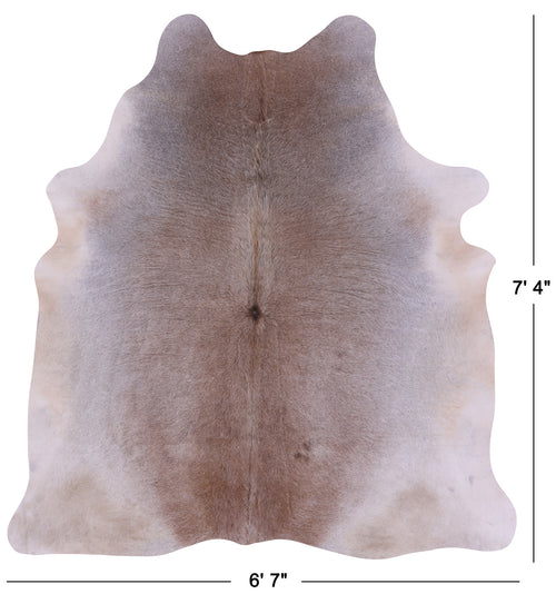 Light Brown Natural Cowhide Rug - X-Large 7' 4