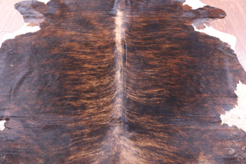 Dark Brindle Natural Cowhide Rug - X-Large 7' 5