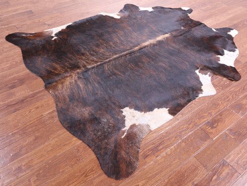 Dark Brindle Natural Cowhide Rug - X-Large 7' 5