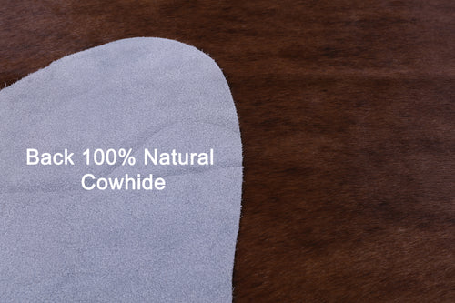 Brown & White Natural Cowhide Rug - X-Large 7' 3