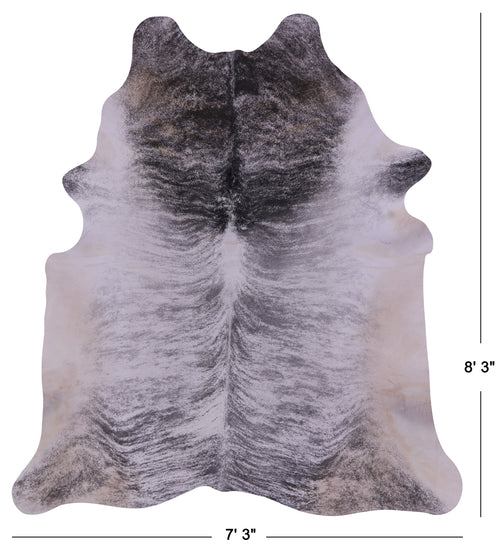Grey Brindle Natural Cowhide Rug - XX-Large 8' 3