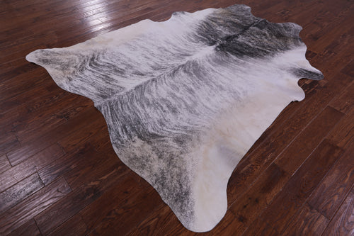 Grey Brindle Natural Cowhide Rug - XX-Large 8' 3