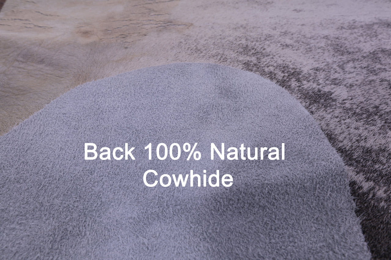 Grey Brindle Natural Cowhide Rug - XX-Large 8' 3"H x 7' 3"W