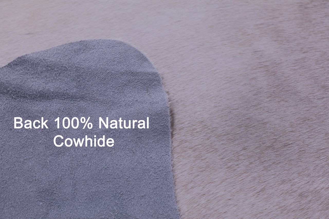 Beige Natural Cowhide Rug - X-Large 7' 5"H x 6' 8"W