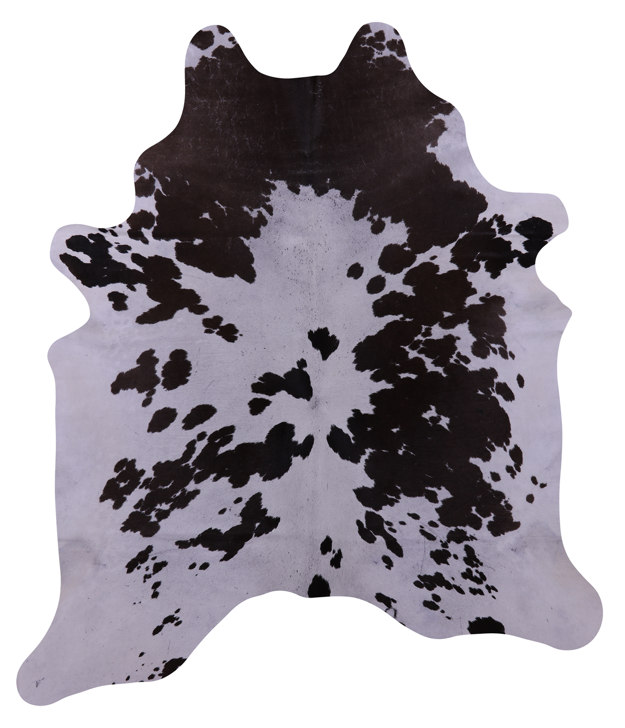 Brown & White Natural Cowhide Rug - X-Large 7' 4"H x 6' 3"W