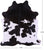 Black & White Natural Cowhide Rug - XX-Large 8' 0"H x 7' 0"W