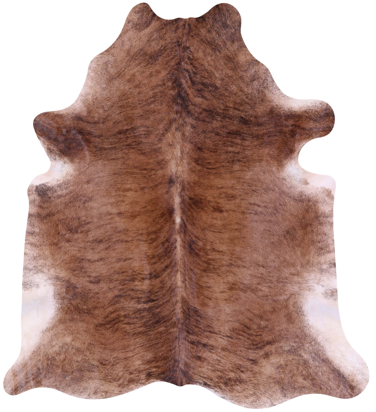 Brindle Natural Cowhide Rug - X-Large 7' 7"H x 6' 9"W