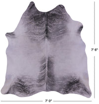 Thumbnail for Grey Brindle Natural Cowhide Rug - X-Large 7' 6