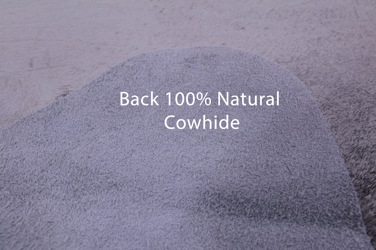 Grey Brindle Natural Cowhide Rug - X-Large 7' 6"H x 7' 0"W