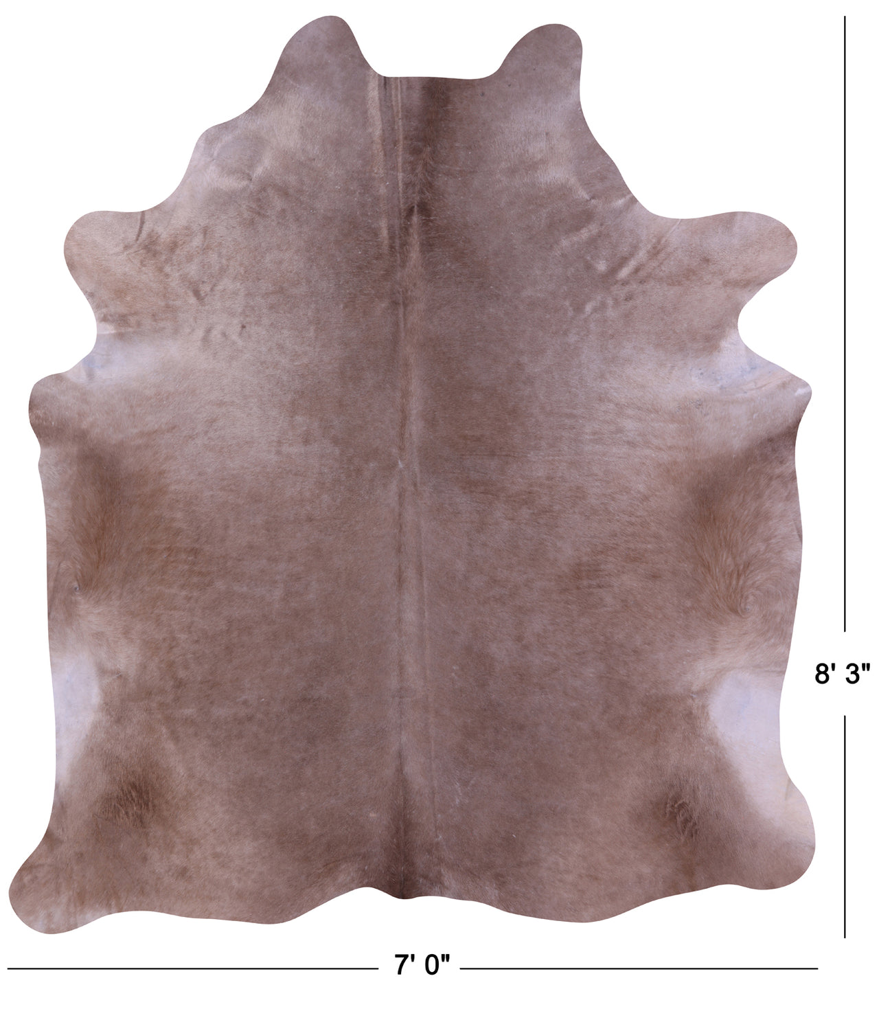 Light Brown Natural Cowhide Rug - XX-Large 8' 3"H x 7' 0"W