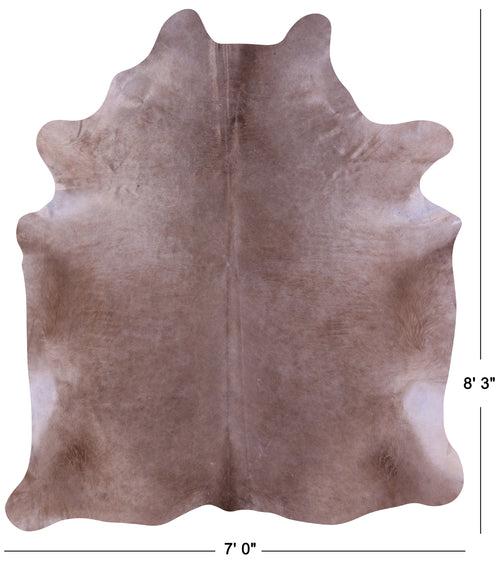 Light Brown Natural Cowhide Rug - XX-Large 8' 3
