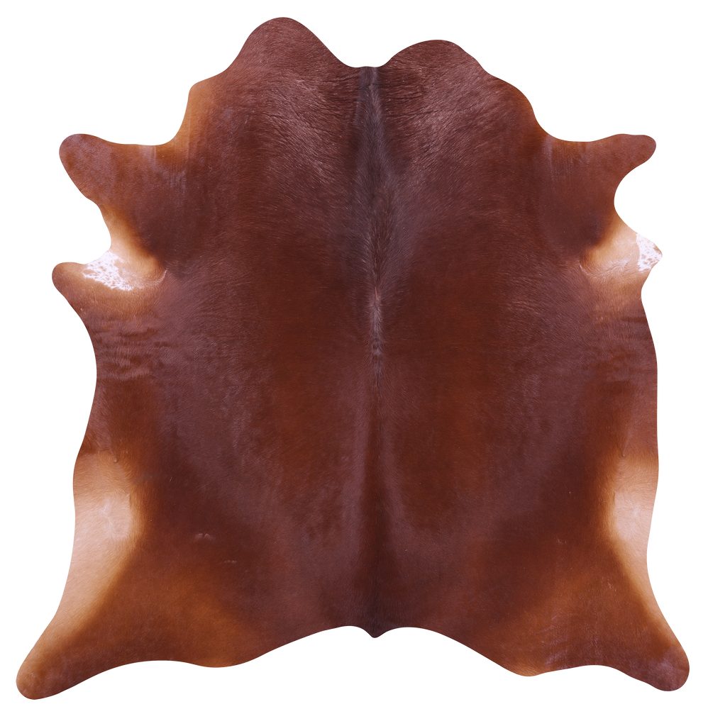 Brown Natural Cowhide Rug - Large 6' 9"H x 6' 7"W