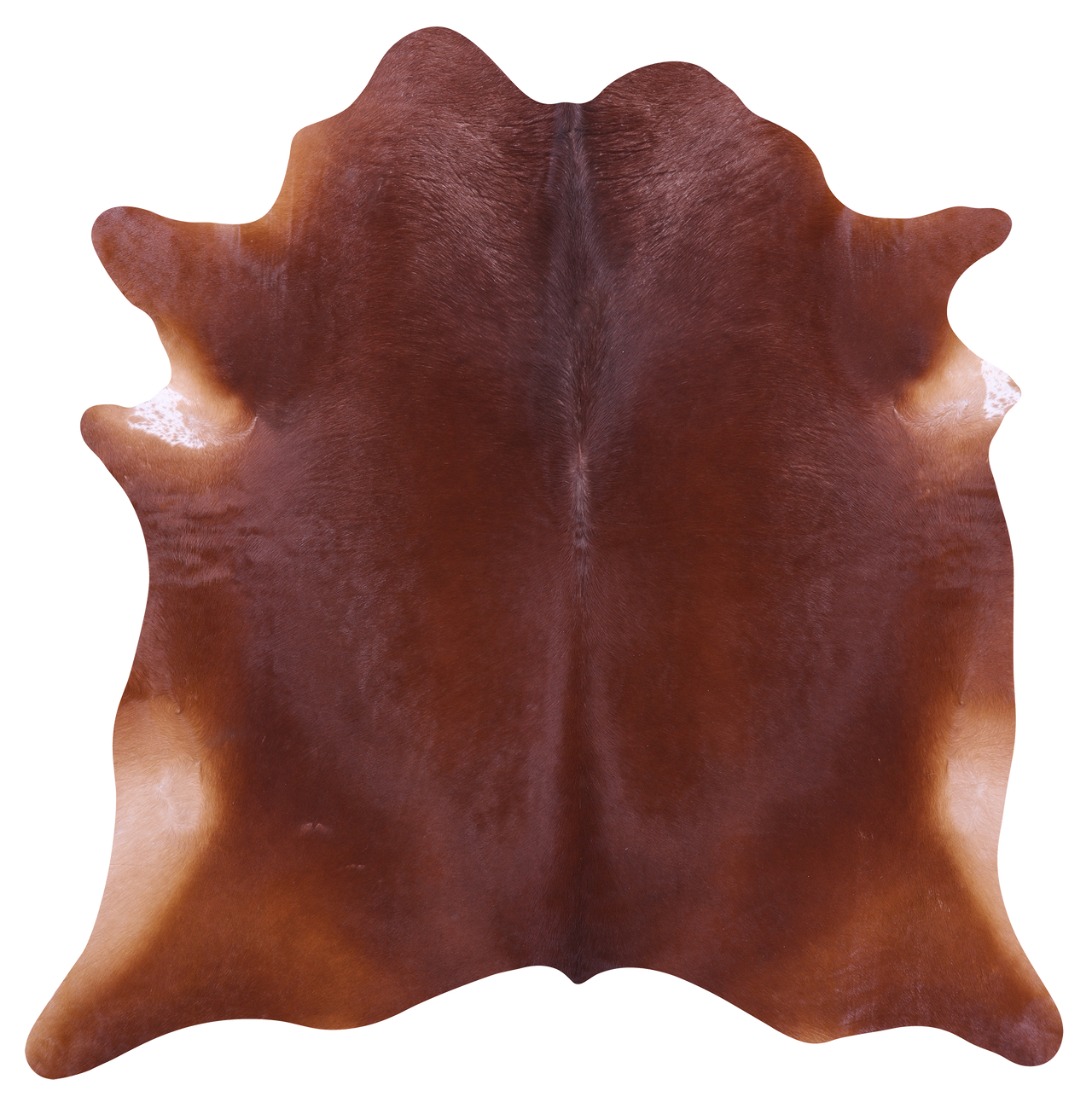 Brown Natural Cowhide Rug - Large 6' 9"H x 6' 7"W