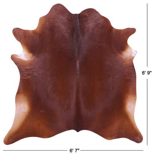 Brown Natural Cowhide Rug - Large 6' 9