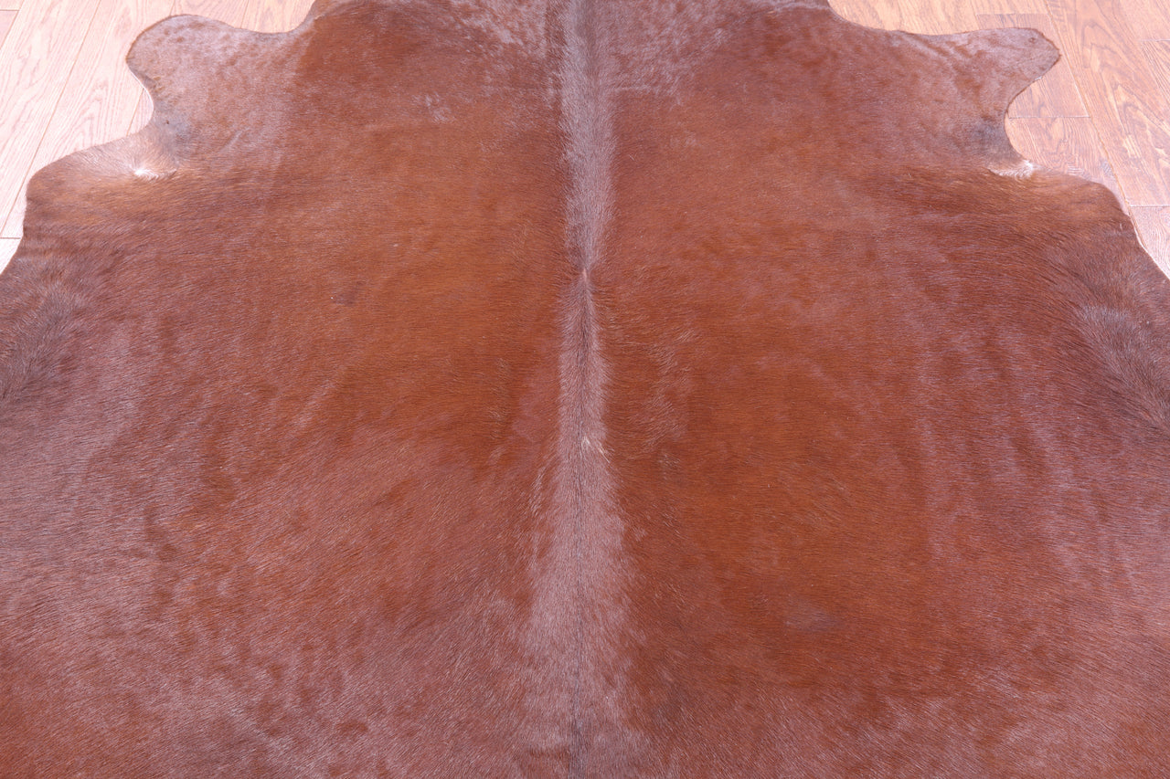 Brown Natural Cowhide Rug - X-Large 7' 5"H x 7' 0"W
