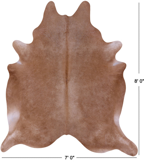 Light Brown Natural Cowhide Rug - XX-Large 8' 0