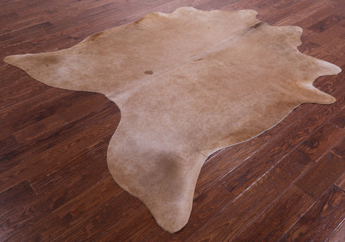 Light Brown Natural Cowhide Rug - X-Large 7' 4