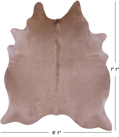 Light Brown Natural Cowhide Rug - X-Large 7' 1