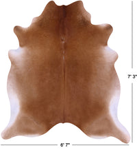 Thumbnail for Brown Natural Cowhide Rug - X-Large 7' 3