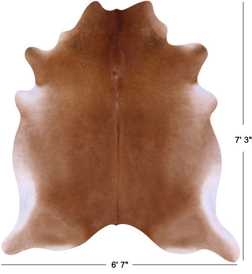 Brown Natural Cowhide Rug - X-Large 7' 3
