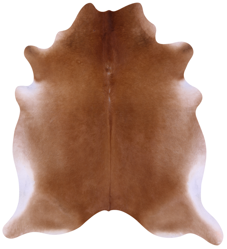 Brown Natural Cowhide Rug - X-Large 7' 3"H x 6' 7"W