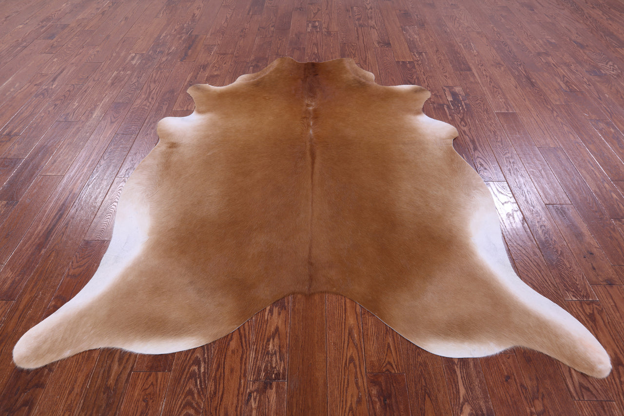 Brown Natural Cowhide Rug - X-Large 7' 3"H x 6' 7"W