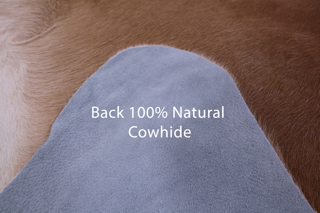 Brown Natural Cowhide Rug - X-Large 7' 3"H x 6' 7"W