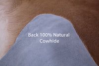 Thumbnail for Brown Natural Cowhide Rug - X-Large 7' 3