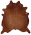 Brown Natural Cowhide Rug - X-Large 7' 4"H x 6' 7"W