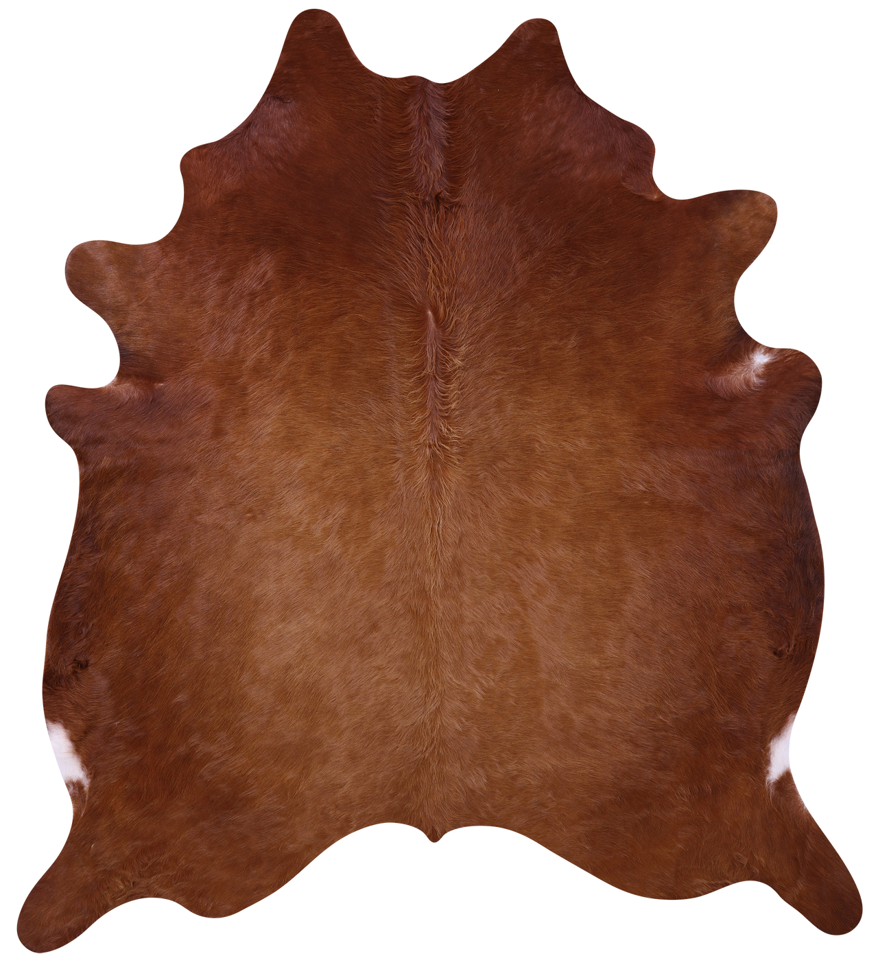 Brown Natural Cowhide Rug - X-Large 7' 4"H x 6' 7"W
