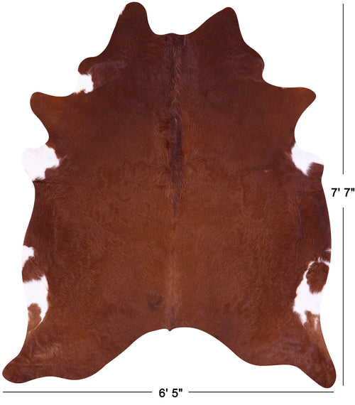 Brown Natural Cowhide Rug - X-Large 7' 7