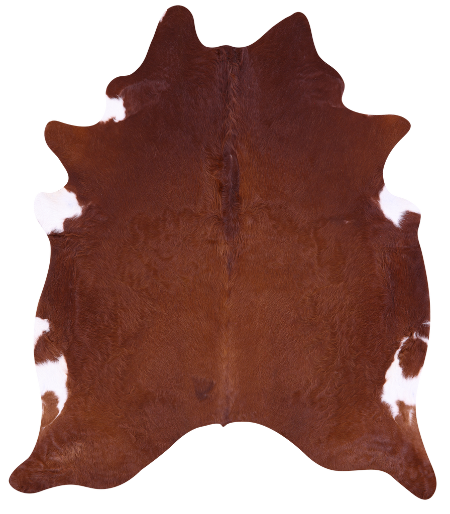 Brown Natural Cowhide Rug - X-Large 7' 7"H x 6' 5"W