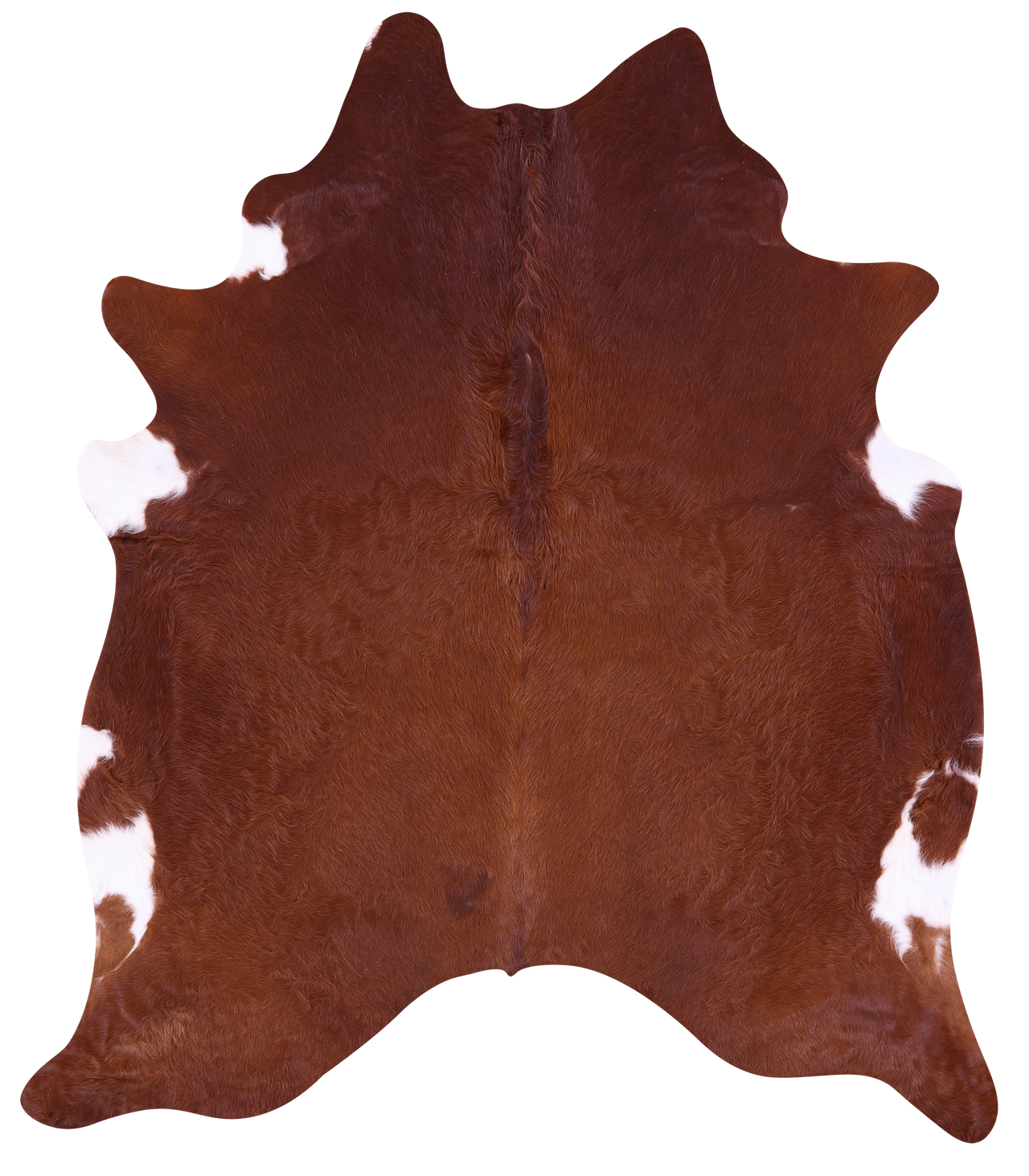 Brown Natural Cowhide Rug - X-Large 7' 7"H x 6' 5"W