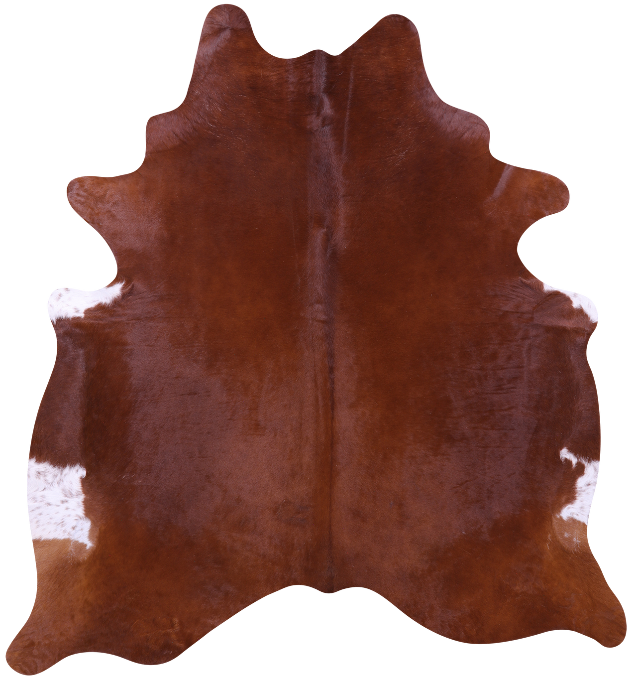 Brown Natural Cowhide Rug - X-Large 7' 3"H x 6' 8"W