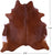 Brown Natural Cowhide Rug - X-Large 7' 3"H x 6' 8"W