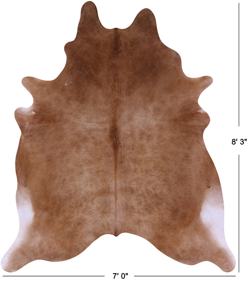 Light Brown Natural Cowhide Rug - XX-Large 8' 3