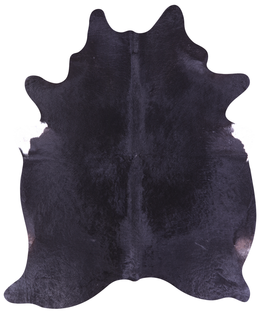 Black Natural Cowhide Rug - X-Large 7' 4"H x 6' 0"W