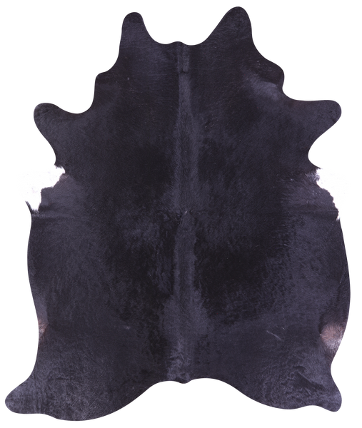 Black Natural Cowhide Rug - X-Large 7' 4"H x 6' 0"W