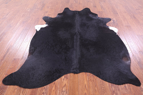 Black Natural Cowhide Rug - X-Large 7' 4