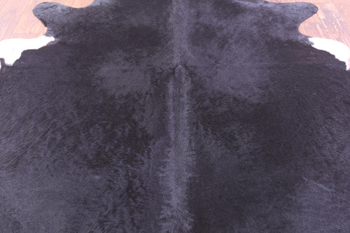 Black Natural Cowhide Rug - X-Large 7' 4