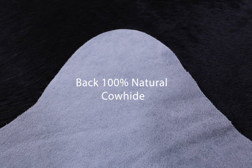 Black Natural Cowhide Rug - X-Large 7' 4