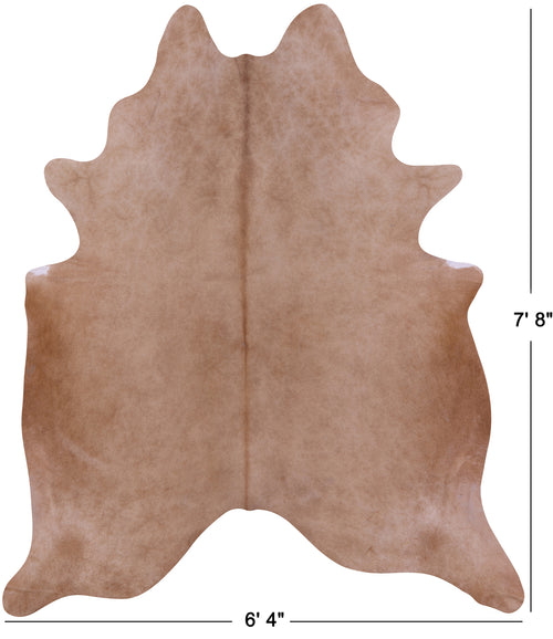 Light Brown Natural Cowhide Rug - XX-Large 7' 8