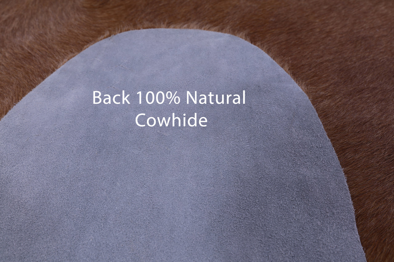 Brown Natural Cowhide Rug - XX-Large 8' 6"H x 7' 0"W