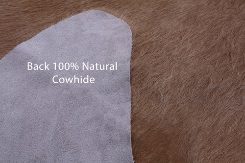 Light Brown Natural Cowhide Rug - X-Large 7' 5