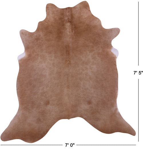 Light Brown Natural Cowhide Rug - X-Large 7' 5
